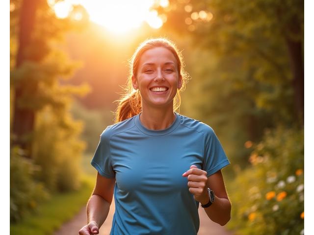 Confident woman in her 30s enjoying a nature walk