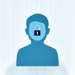 Abstract icon of a user profile with a padlock, representing personal information collection