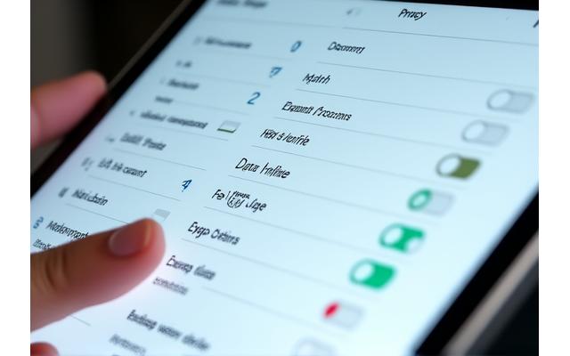 Screenshot of a user dashboard with privacy settings visible, showing options for data control