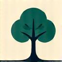 Icon representing a strong, resilient tree, symbolizing stress management